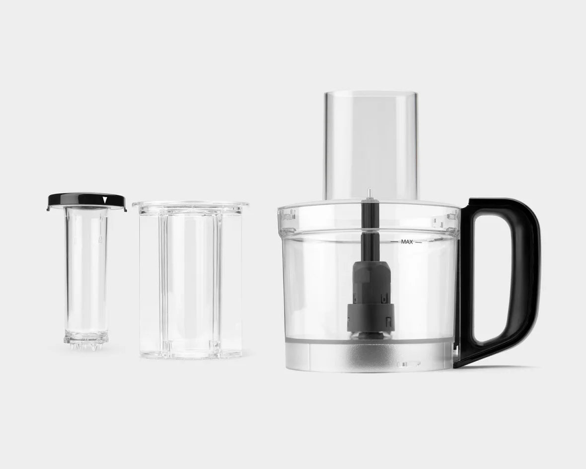 Food Processor 7c Work Bowl with Lid and Dual-Size Pusher